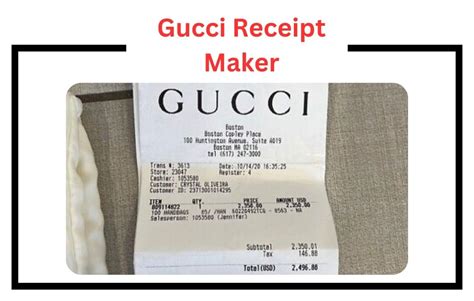 gucci receipt|Gucci receipt generator free.